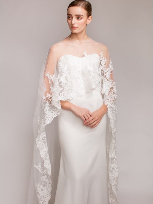 Beaded Tulle Cape