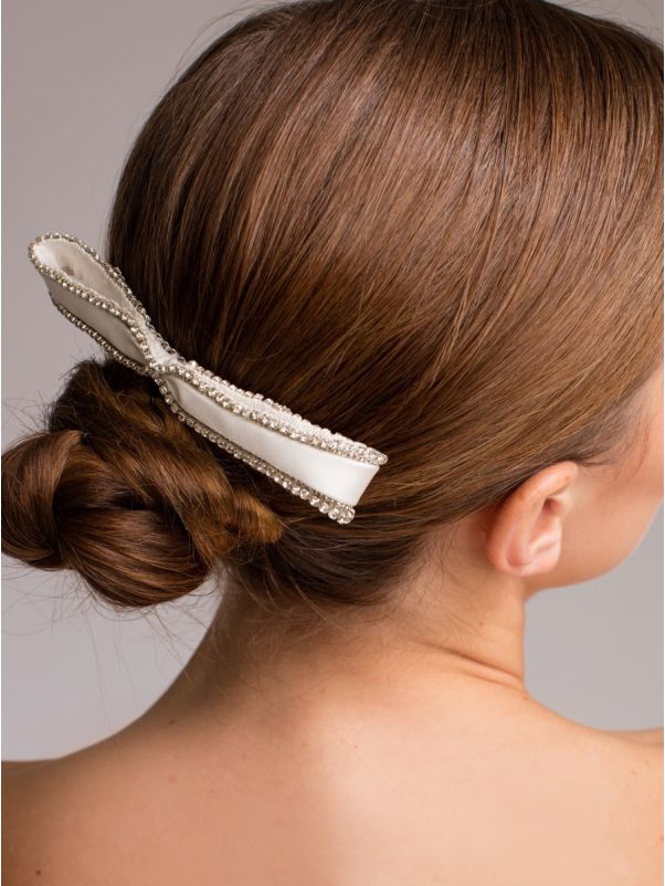 Embellished Satin Ribbon Bridal Comb