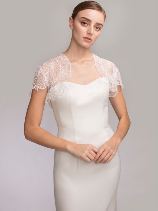 Embellished Tulle Bridal Jacket
