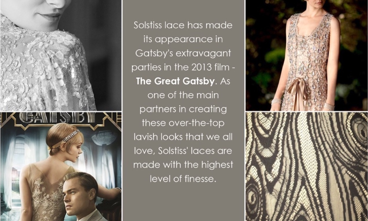 The Great Gatsby – Crafted with finest Solstiss French lace
